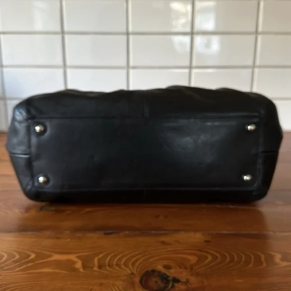 Coach Soho Black Pleated Leather Satchel - Picture 8 of 16